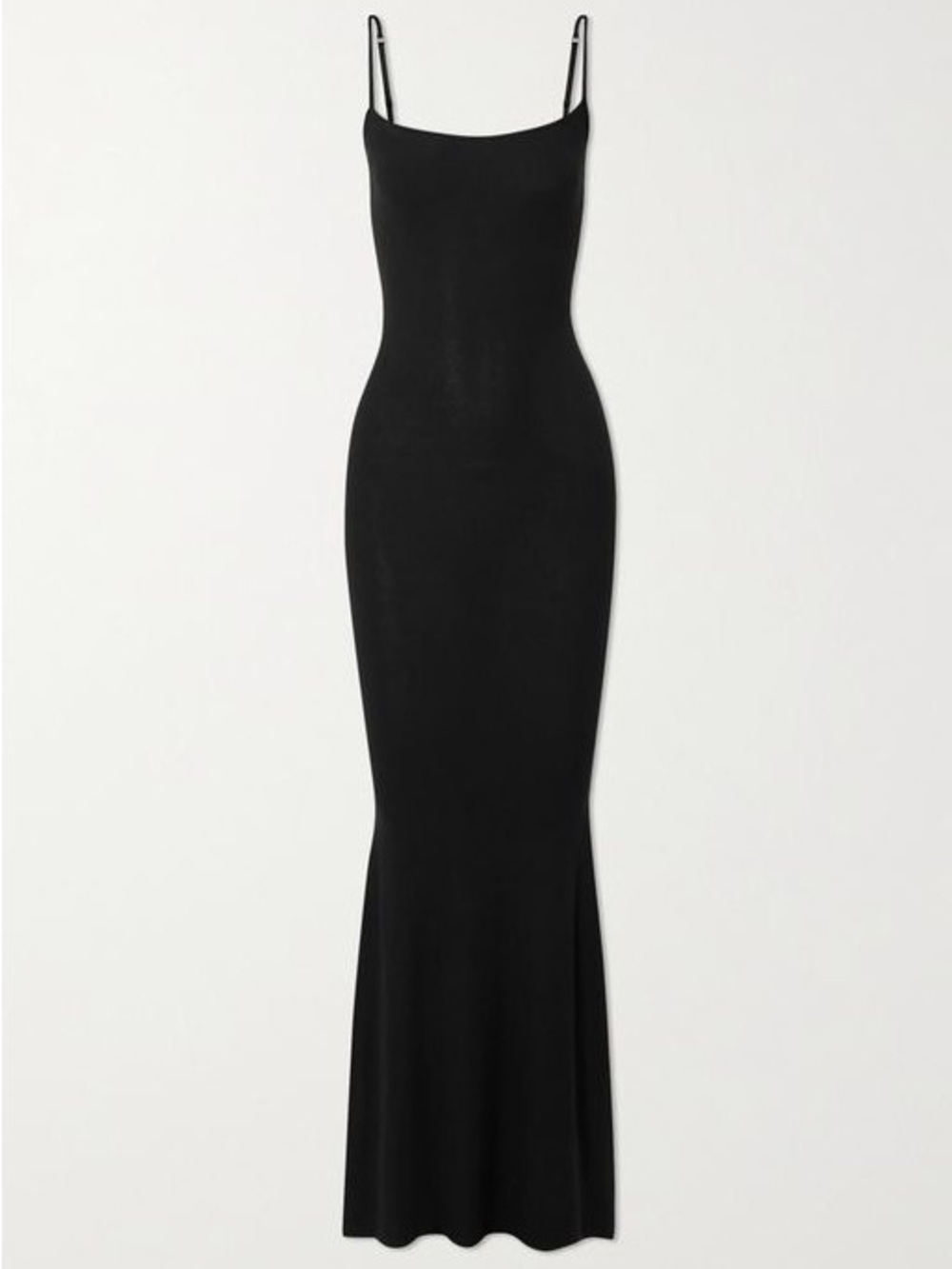 Skims Black Slim Slip Maxi Dress with Spaghetti Straps S